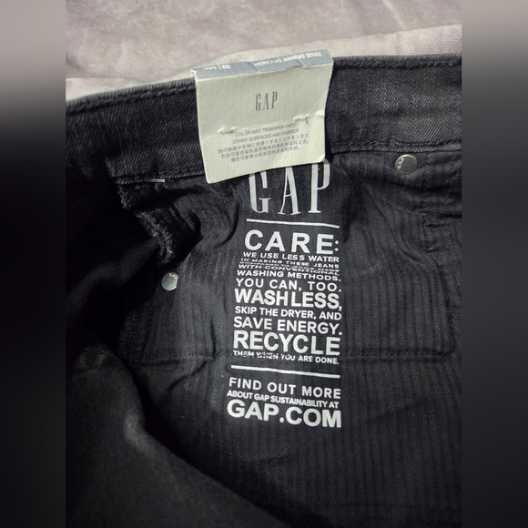 GAP True Skinny Jeans Womens 33/16R Sky High Rise Stretch Black NWT MSRP $79 - Picture 8 of 10